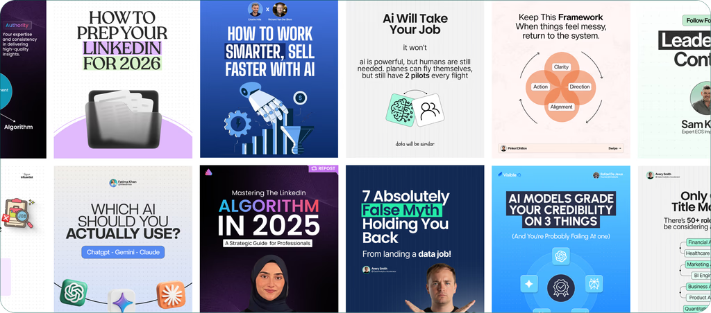 Creative LinkedIn Carousel Designs